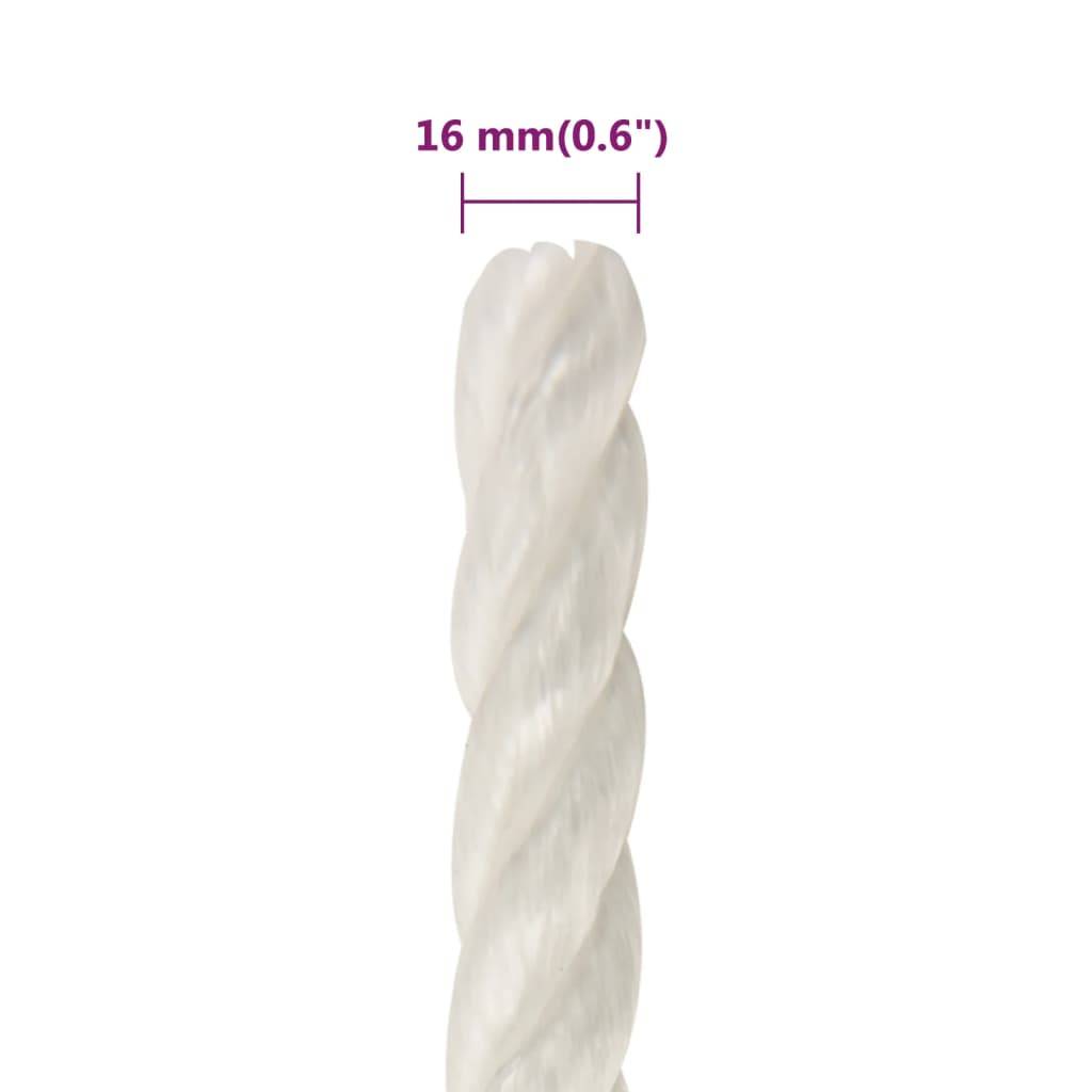 vidaXL Arbeitsseil Weiß 16 mm 25 m Polypropylen