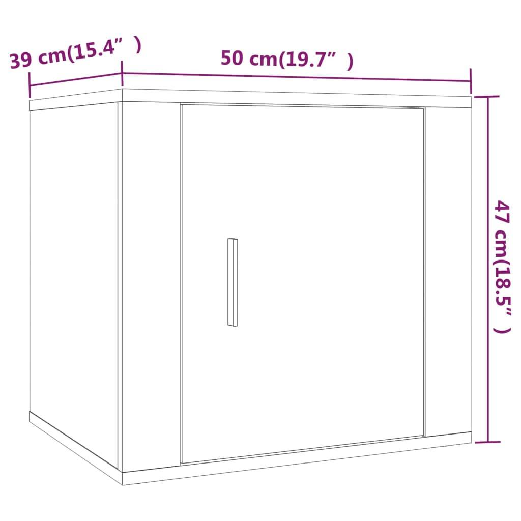 vidaXL Nachttisch Betongrau 50x39x47 cm