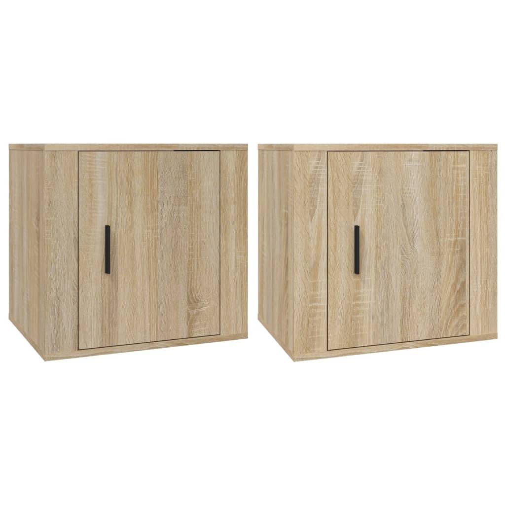 vidaXL Nachttische 2 Stk. Sonoma-Eiche 50x39x47 cm
