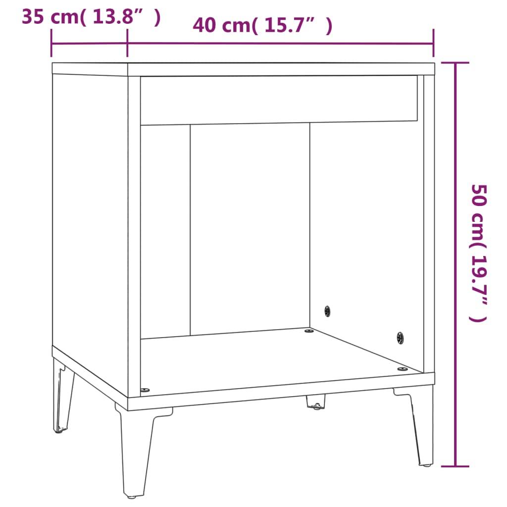 vidaXL Nachttisch Weiß 40x35x50 cm