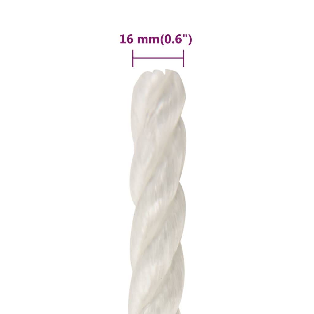 vidaXL Arbeitsseil Weiß 16 mm 100 m Polypropylen