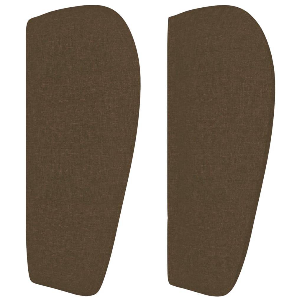 vidaXL Kopfteil mit Ohren Dunkelbraun 183x23x78/88 cm Stoff