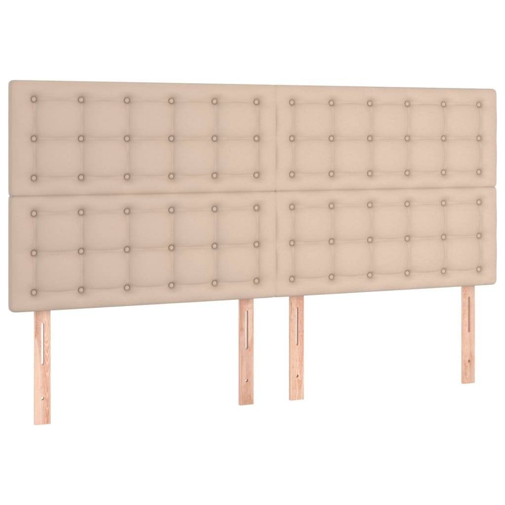 vidaXL LED Kopfteil Cappuccino-Braun 180x5x118/128cm Kunstleder