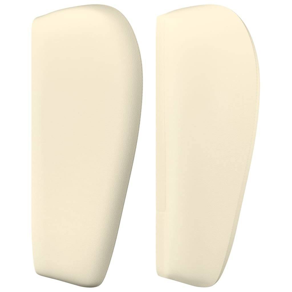 vidaXL Kopfteil mit Ohren Creme 147x23x78/88 cm Kunstleder