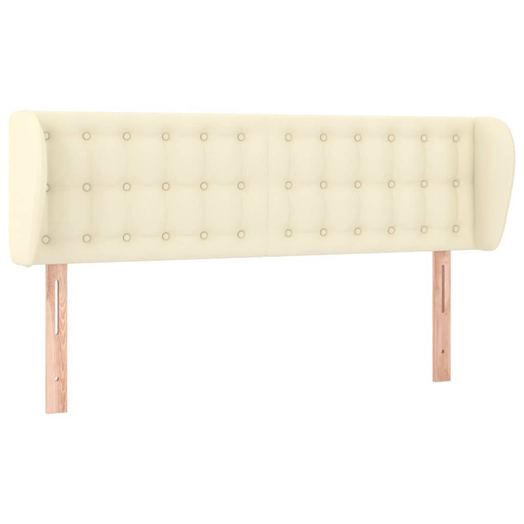 vidaXL Kopfteil mit Ohren Creme 147x23x78/88 cm Kunstleder