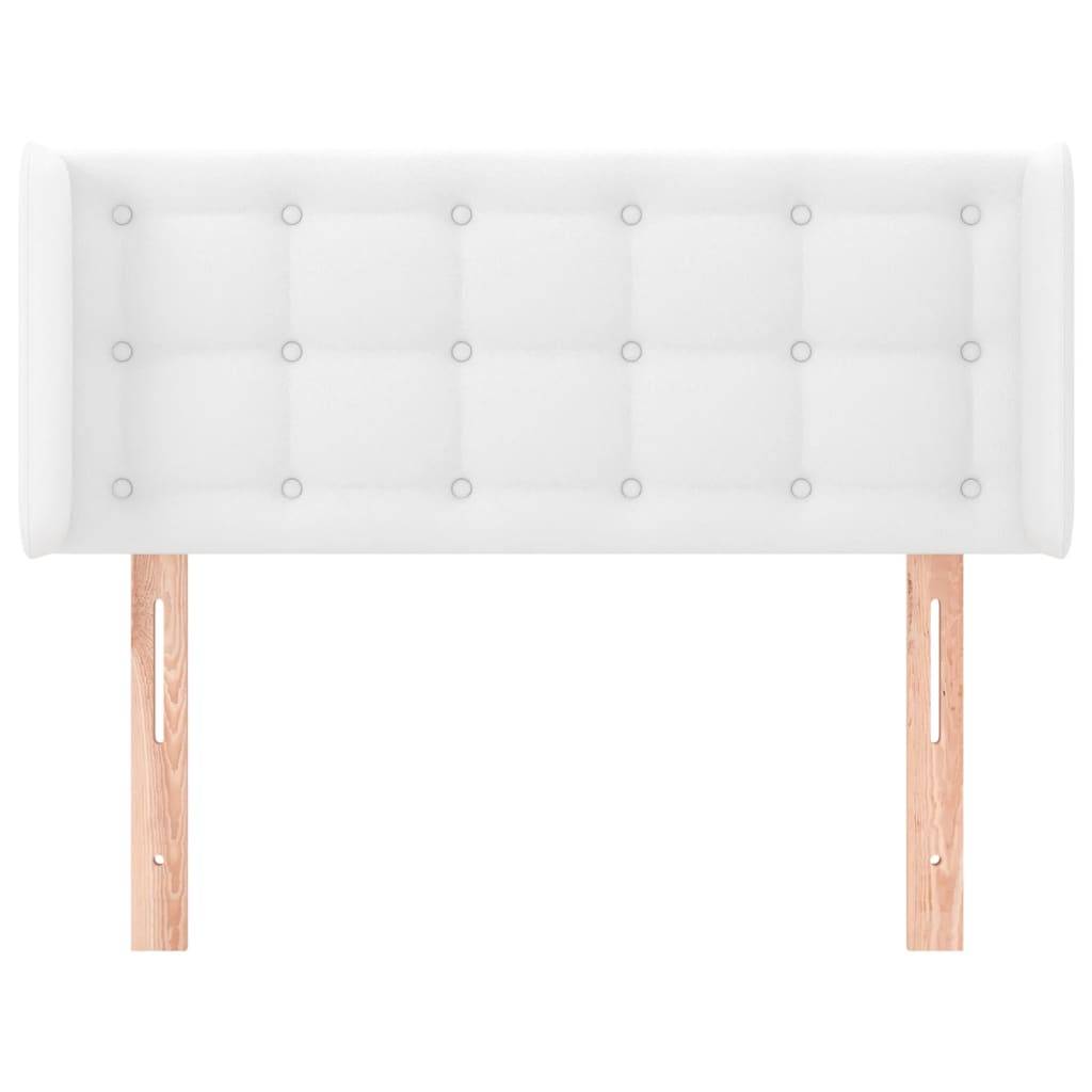 vidaXL Kopfteil mit Ohren Weiß 83x16x78/88 cm Kunstleder