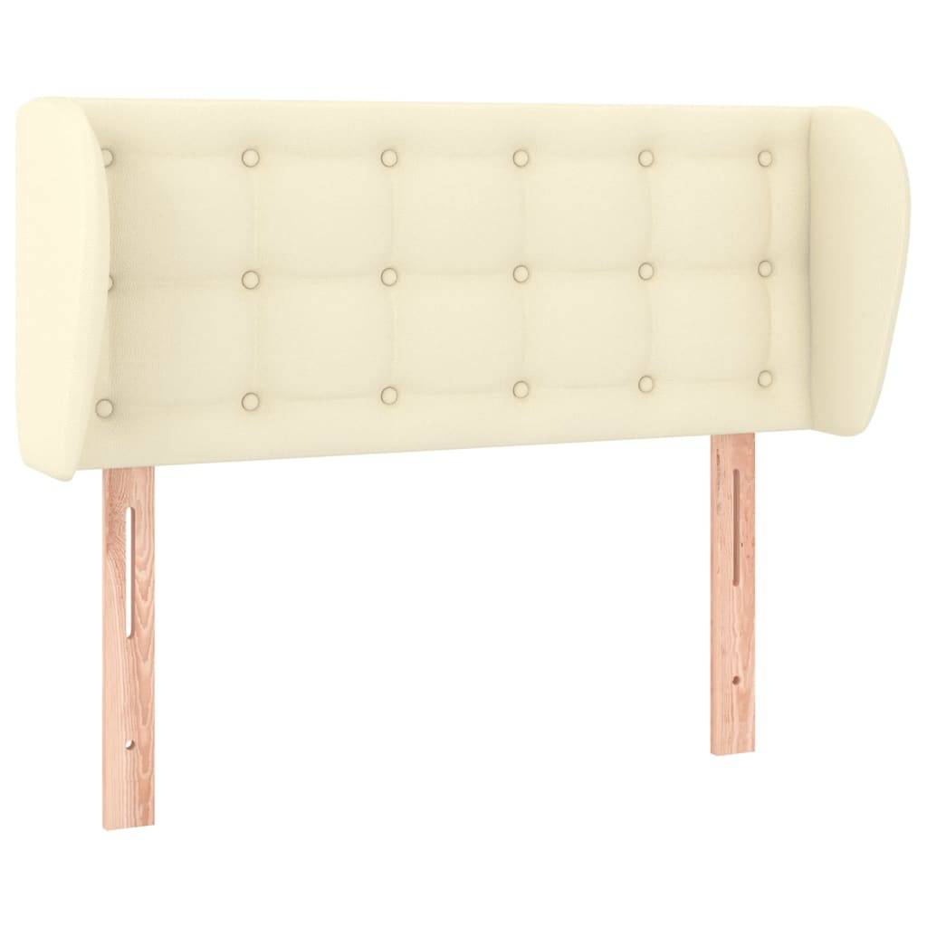 vidaXL Kopfteil mit Ohren Creme 103x23x78/88 cm Kunstleder