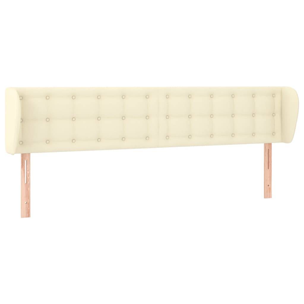vidaXL Kopfteil mit Ohren Creme 183x23x78/88 cm Kunstleder