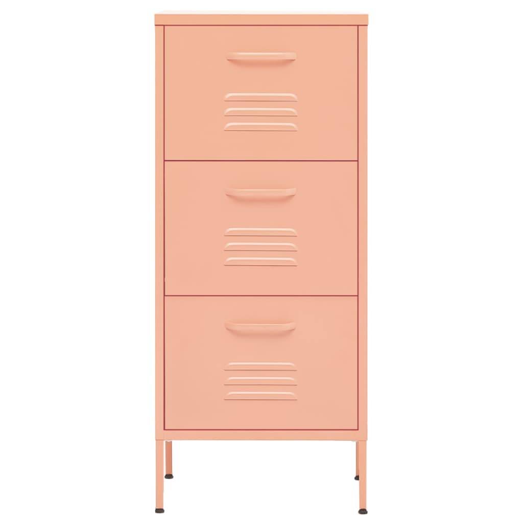vidaXL Lagerschrank Rosa 42,5x35x101,5 cm Stahl