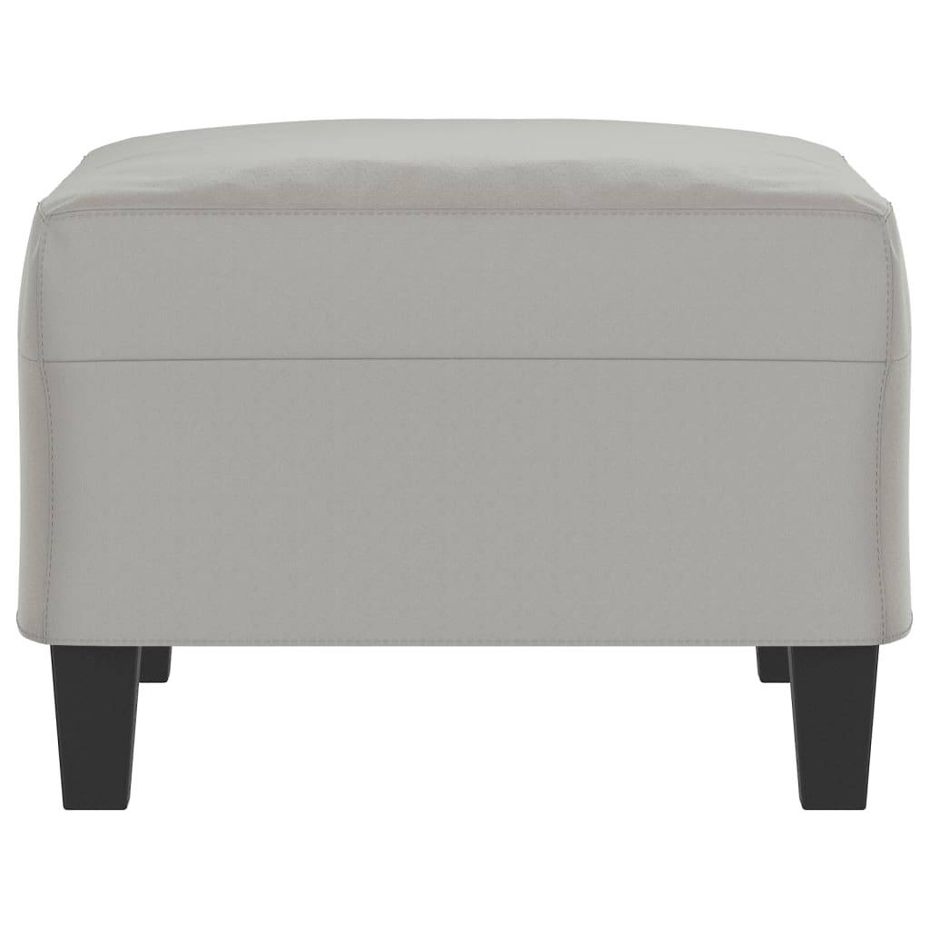 vidaXL Fußhocker Hellgrau 70x55x41 cm Mikrofasergewebe