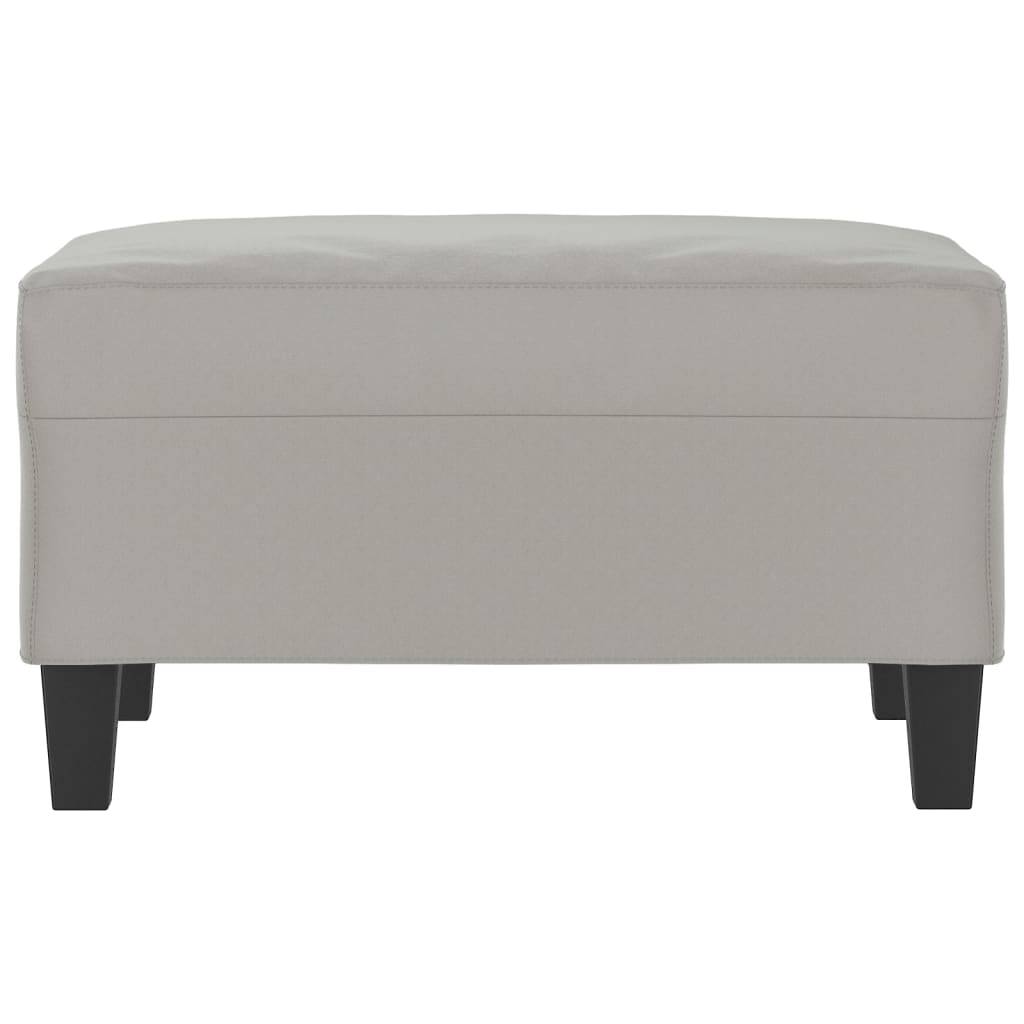 vidaXL Fußhocker Hellgrau 70x55x41 cm Mikrofasergewebe