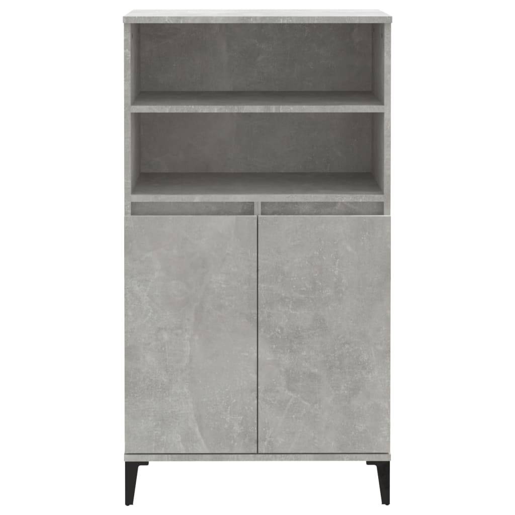 vidaXL Highboard Betongrau 60x36x110 cm Holzwerkstoff