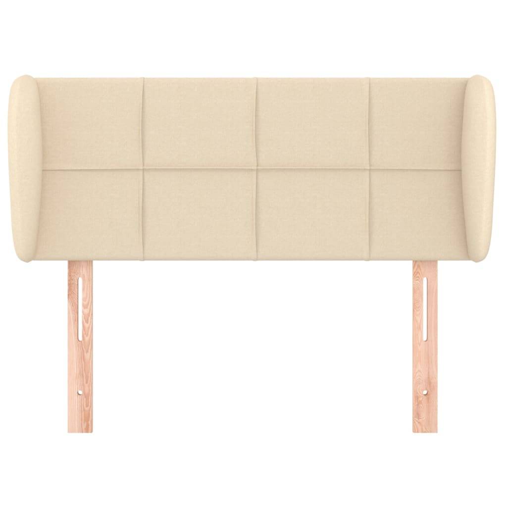 vidaXL Kopfteil mit Ohren Creme 93x23x78/88 cm Stoff