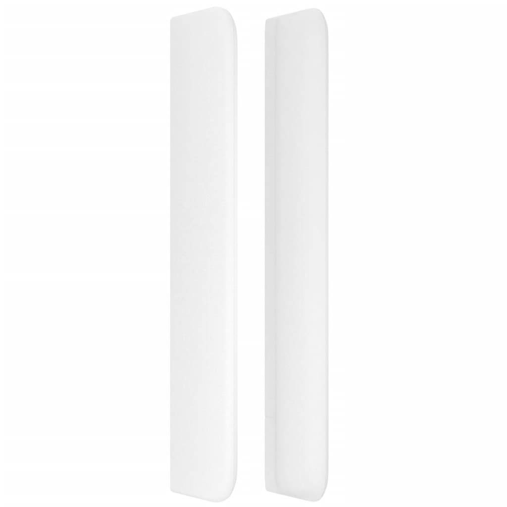 vidaXL Kopfteil mit Ohren Weiß 83x16x118/128 cm Kunstleder