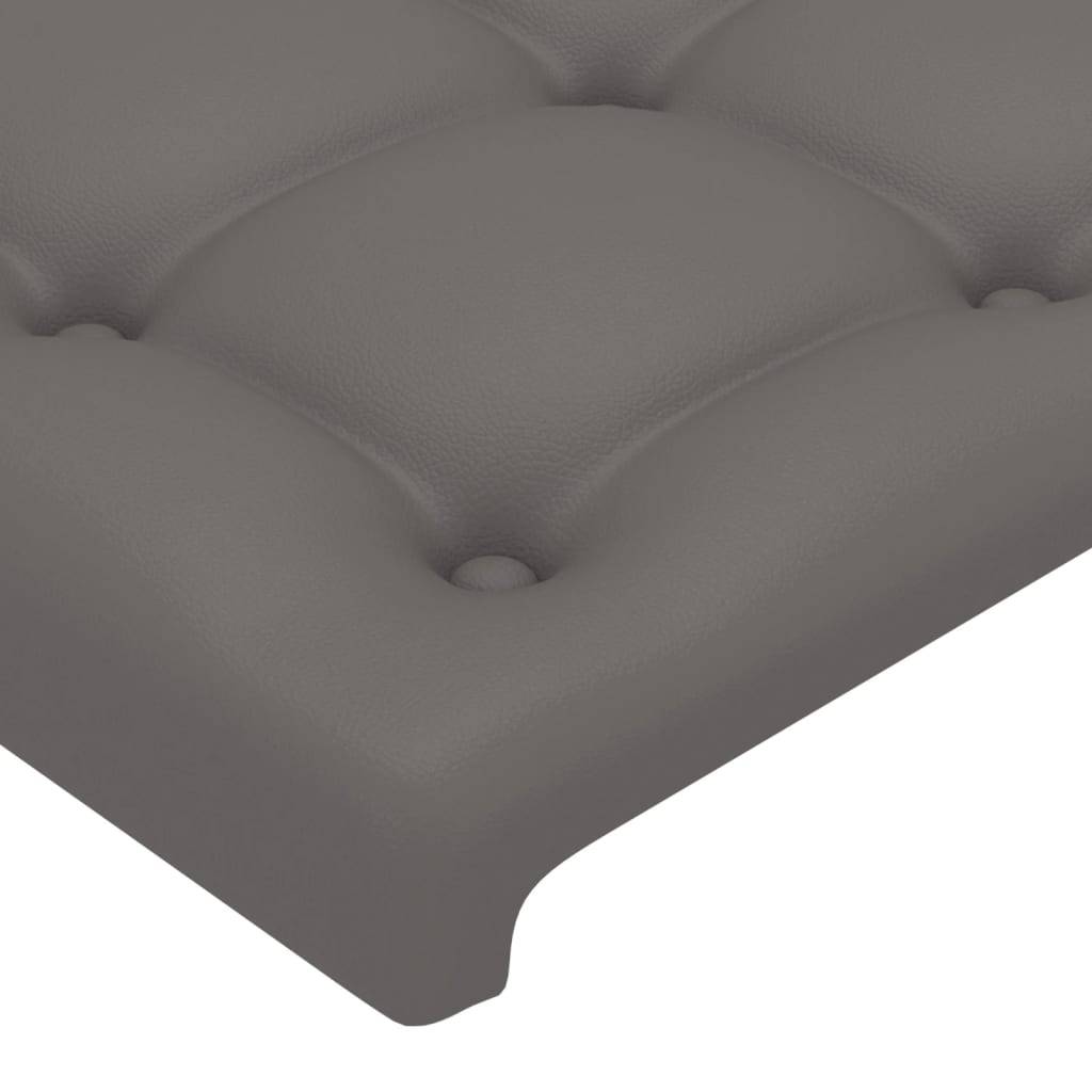 vidaXL Kopfteile 2 Stk. Grau 100x5x78/88 cm Kunstleder