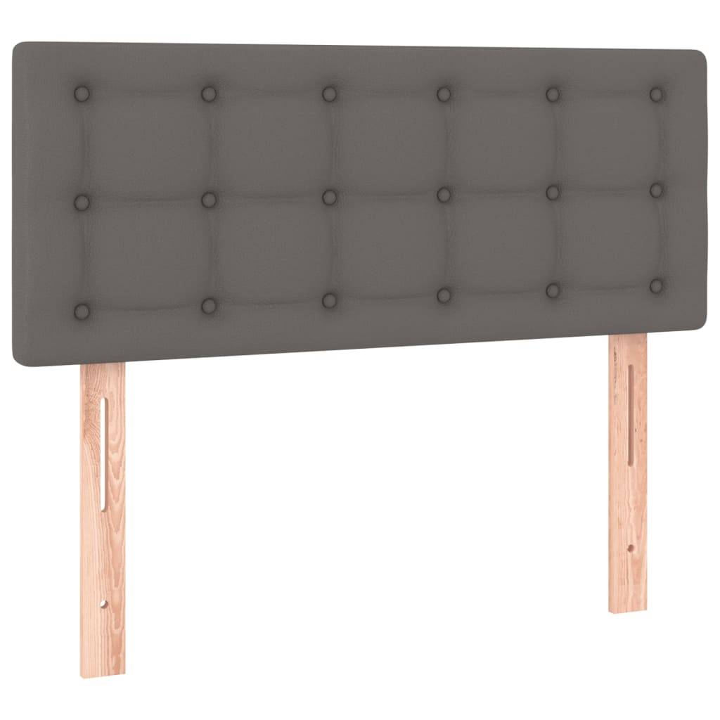 vidaXL LED Kopfteil Grau 100x5x78/88 cm Kunstleder
