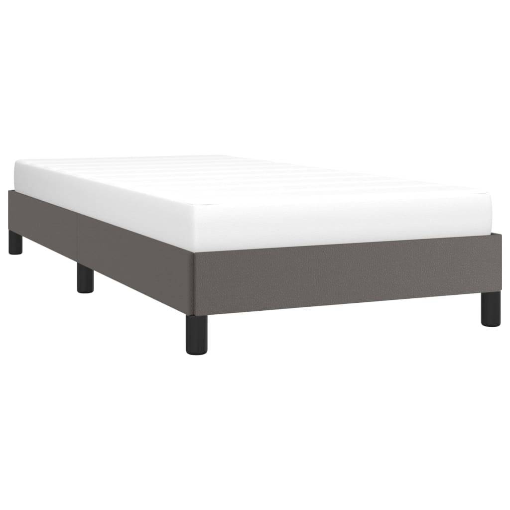 vidaXL Bettgestell Grau 100x200 cm Kunstleder