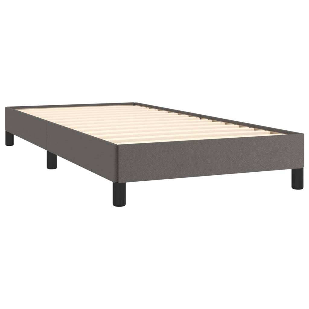 vidaXL Bettgestell Grau 100x200 cm Kunstleder