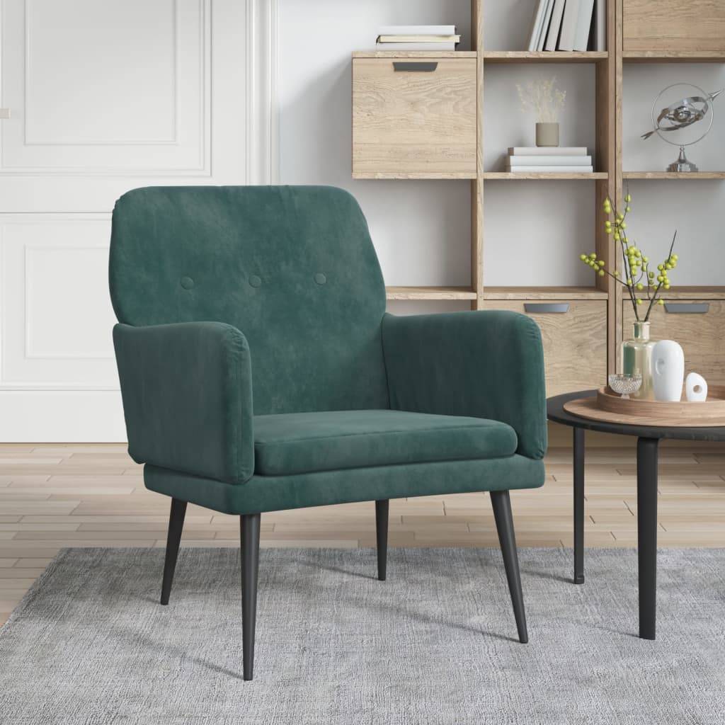 vidaXL Sessel Dunkelgrün 62x79x79 cm Samt