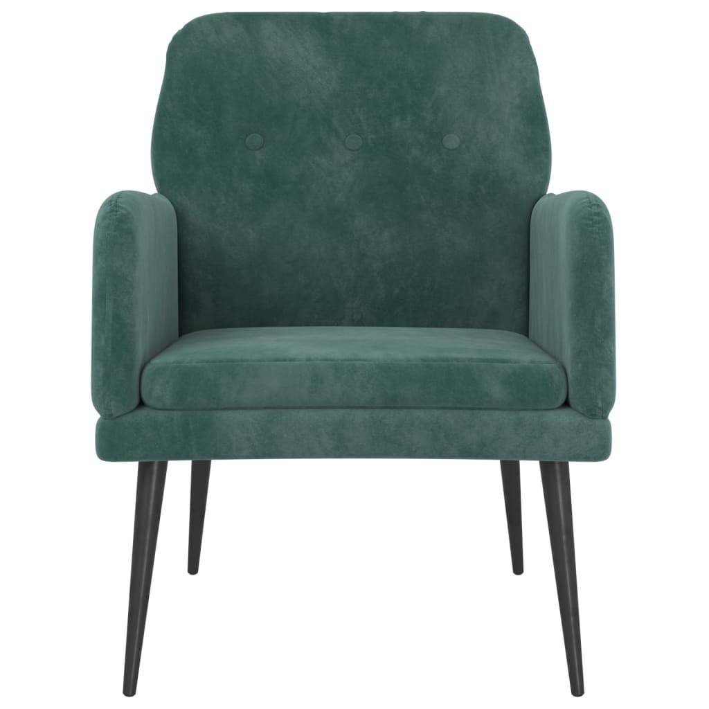 vidaXL Sessel Dunkelgrün 62x79x79 cm Samt