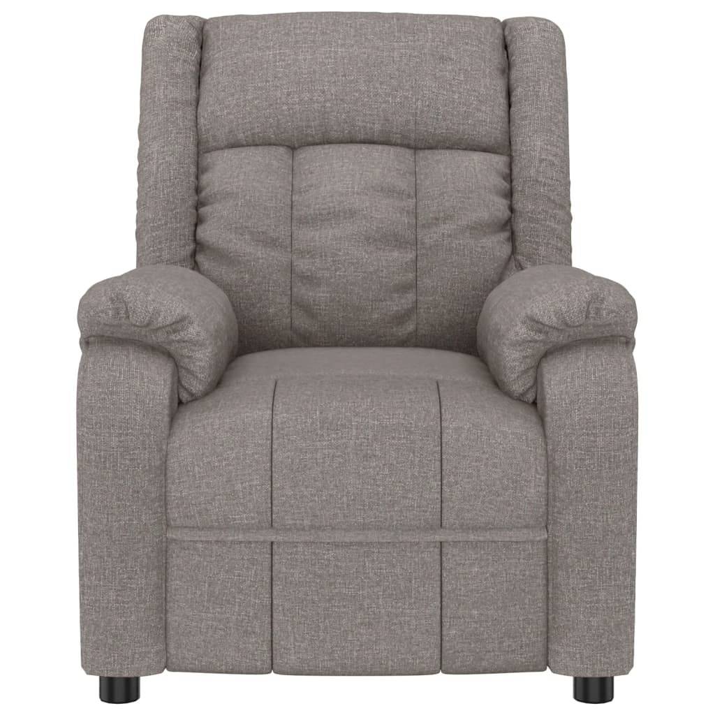 vidaXL Massagesessel Taupe Stoff