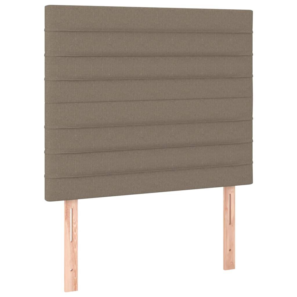 vidaXL LED Kopfteil Taupe 90x5x118/128 cm Stoff