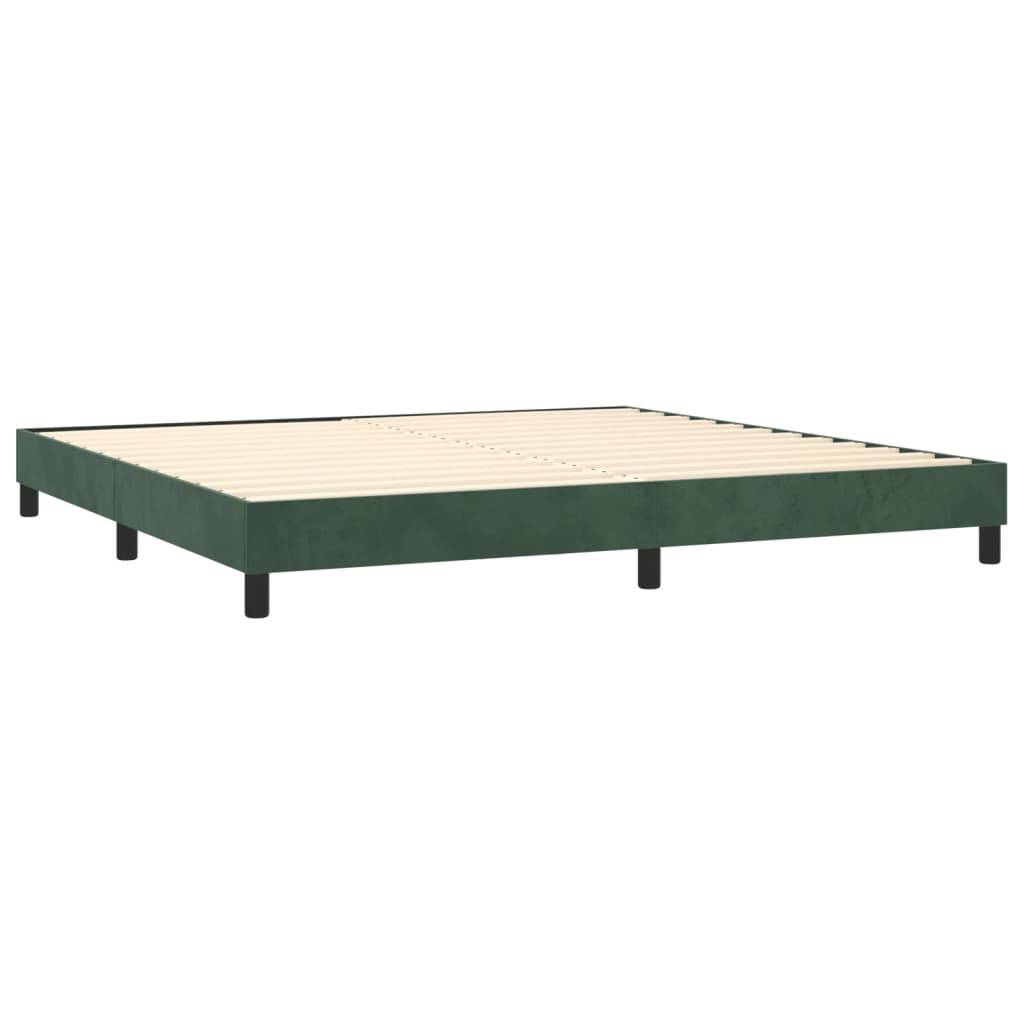 vidaXL Bettgestell ohne Matratze Dunkelgrün 200x200 cm Samt