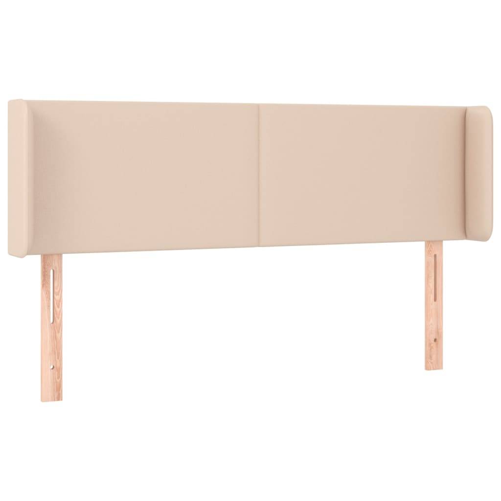 vidaXL LED Kopfteil Cappuccino-Braun 147x16x78/88 cm Kunstleder