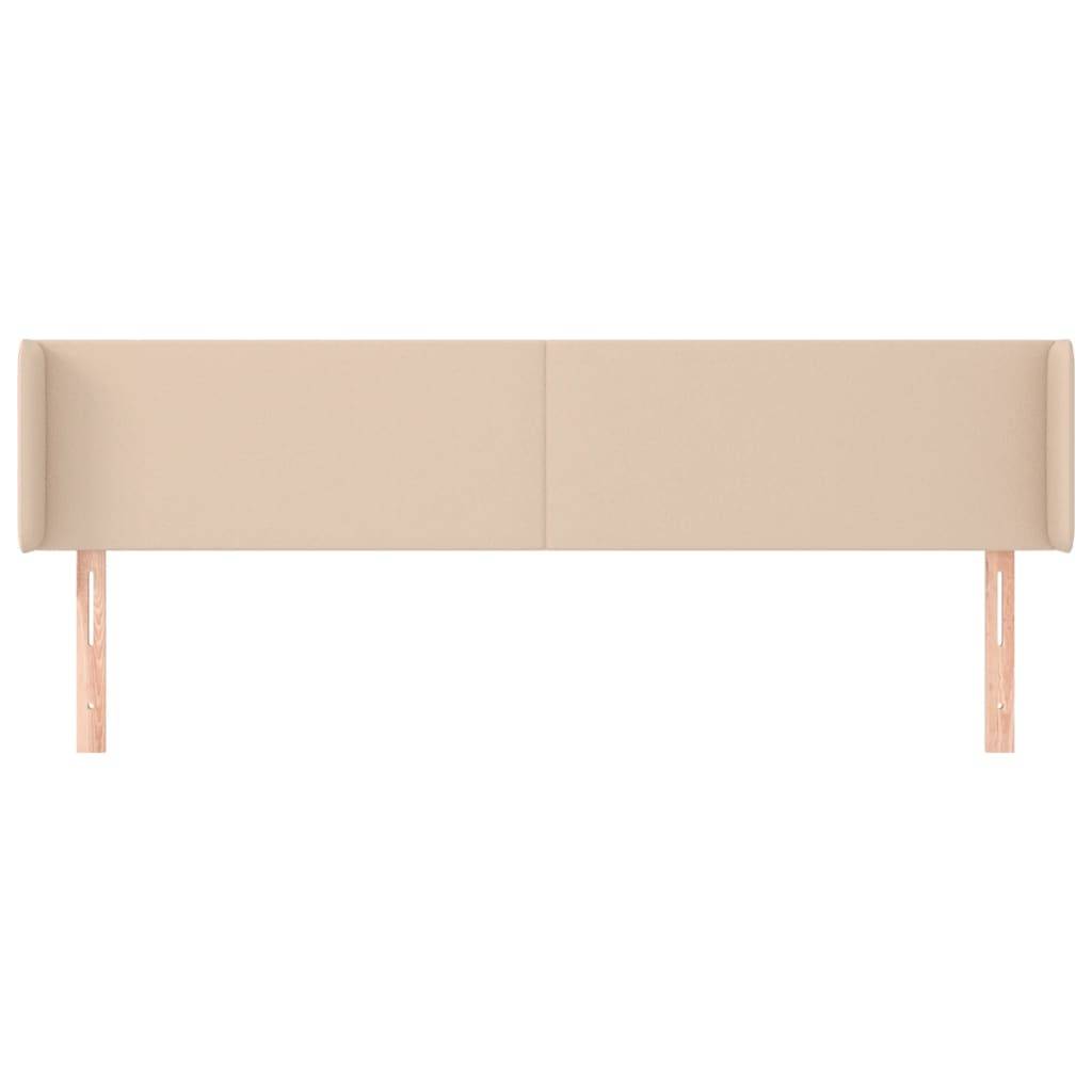 vidaXL Kopfteil mit Ohren Cappuccino-Braun 163x16x78/88 cm Kunstleder