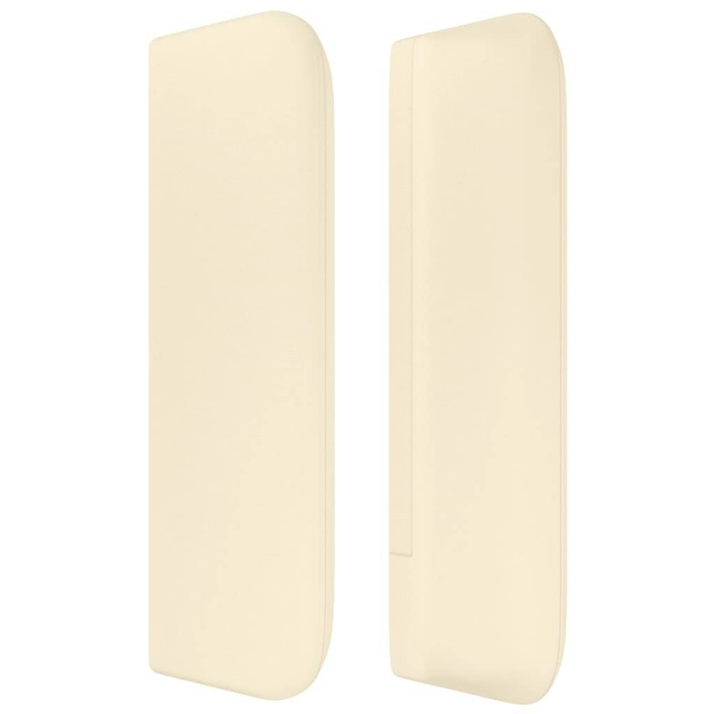 vidaXL Kopfteil mit Ohren Creme 93x16x78/88 cm Kunstleder