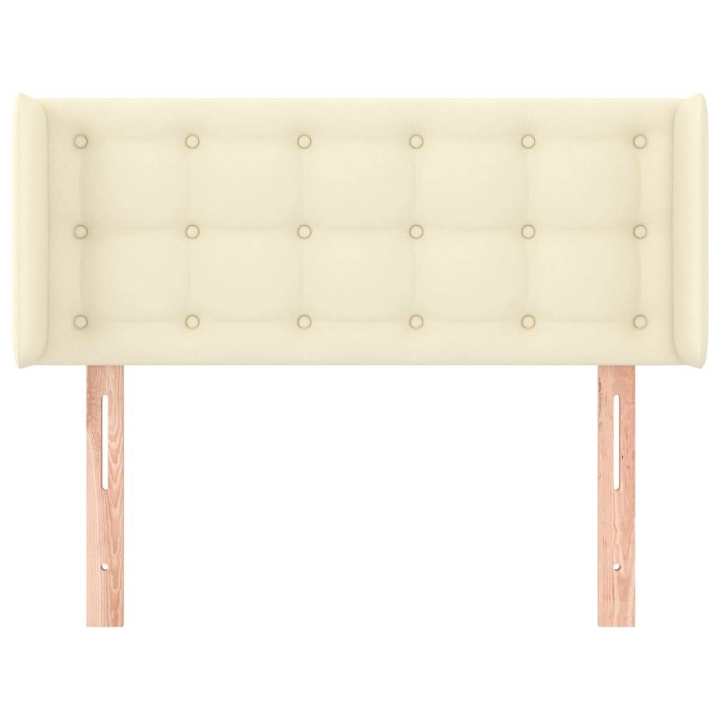 vidaXL Kopfteil mit Ohren Creme 93x16x78/88 cm Kunstleder
