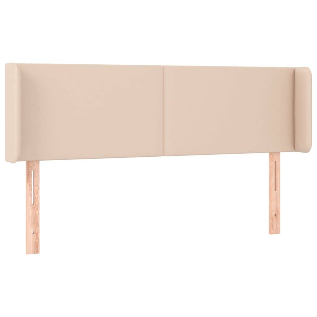 vidaXL Kopfteil mit Ohren Cappuccino-Braun 147x16x78/88 cm Kunstleder