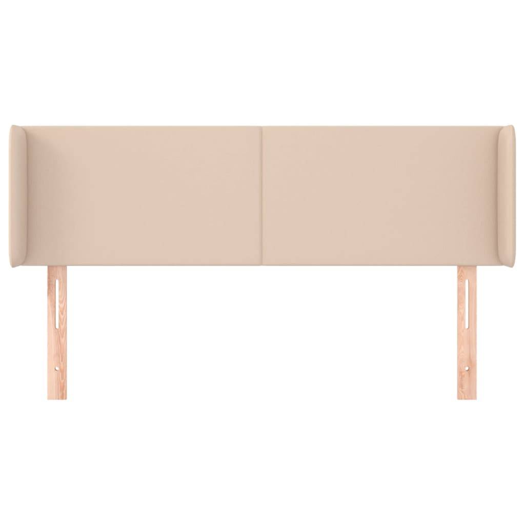 vidaXL Kopfteil mit Ohren Cappuccino-Braun 147x16x78/88 cm Kunstleder