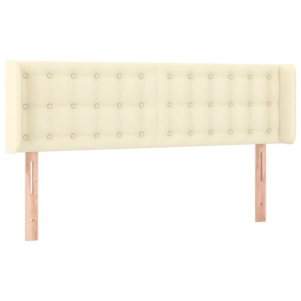 vidaXL LED Kopfteil Creme 147x16x78/88 cm Kunstleder