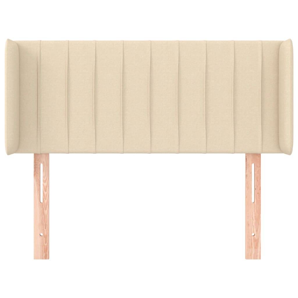 vidaXL Kopfteil mit Ohren Creme 93x16x78/88 cm Stoff