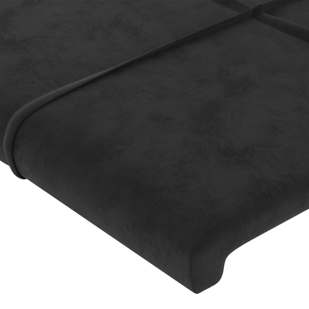 vidaXL Kopfteile 4 Stk. Schwarz 100x5x78/88 cm Samt