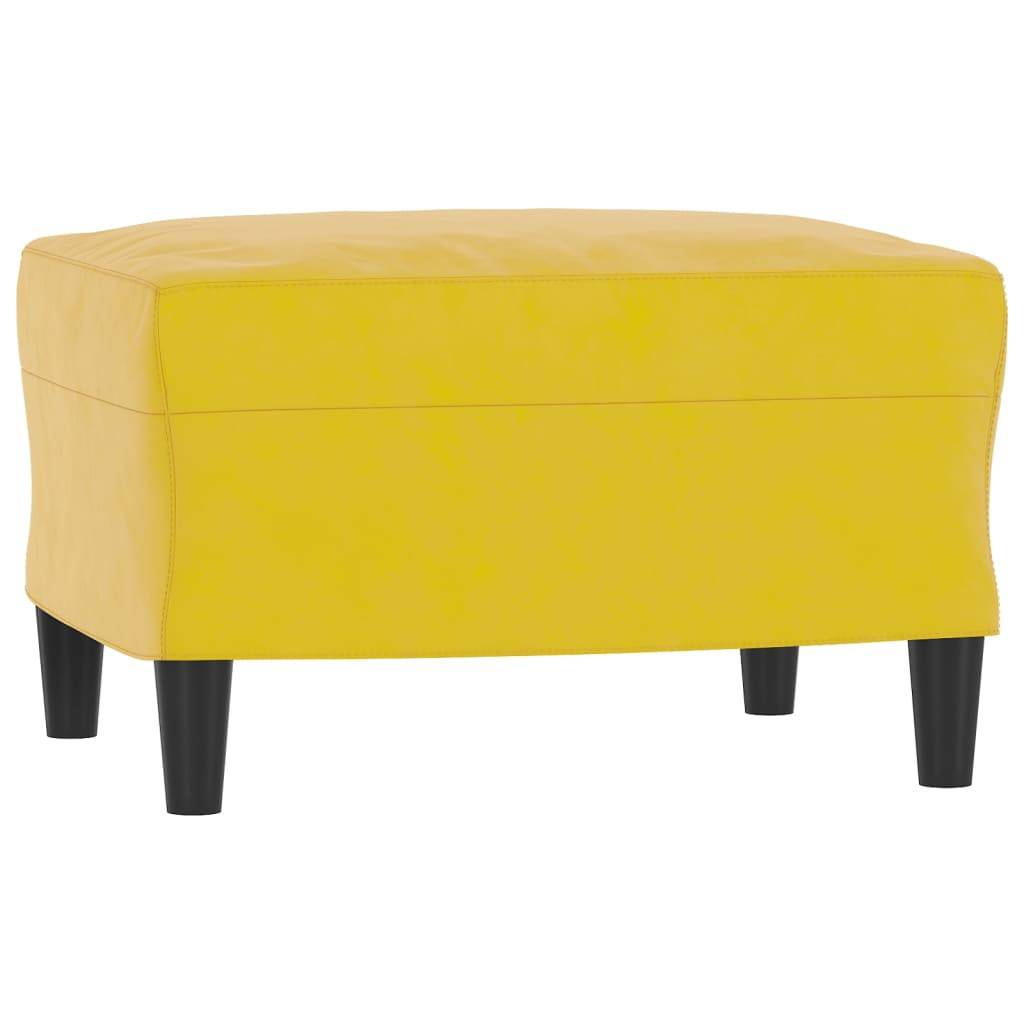 vidaXL Fußhocker Gelb 60x50x41 cm Samt