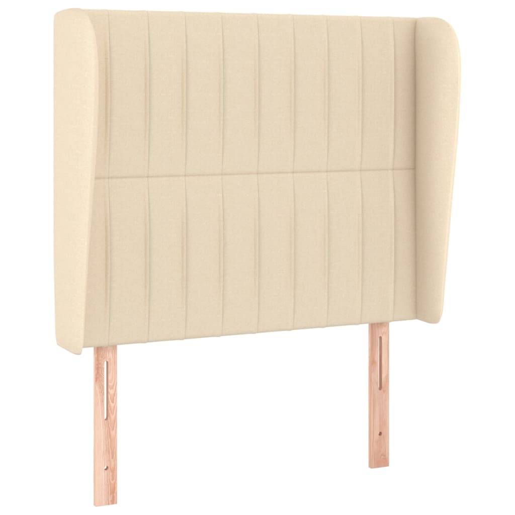 vidaXL Kopfteil mit Ohren Creme 83x23x118/128 cm Stoff