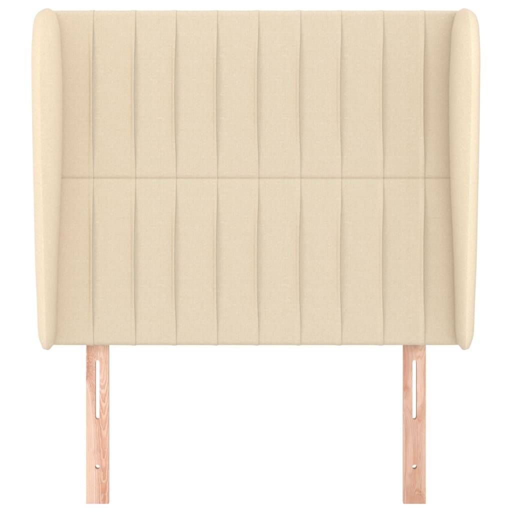vidaXL Kopfteil mit Ohren Creme 83x23x118/128 cm Stoff