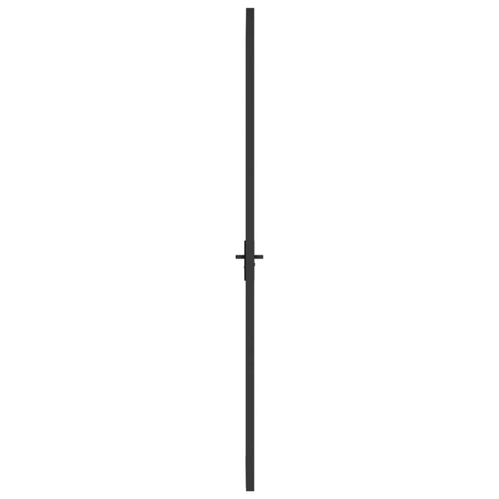 vidaXL Innentür 83x201,5 cm Schwarz ESG-Glas und Aluminium