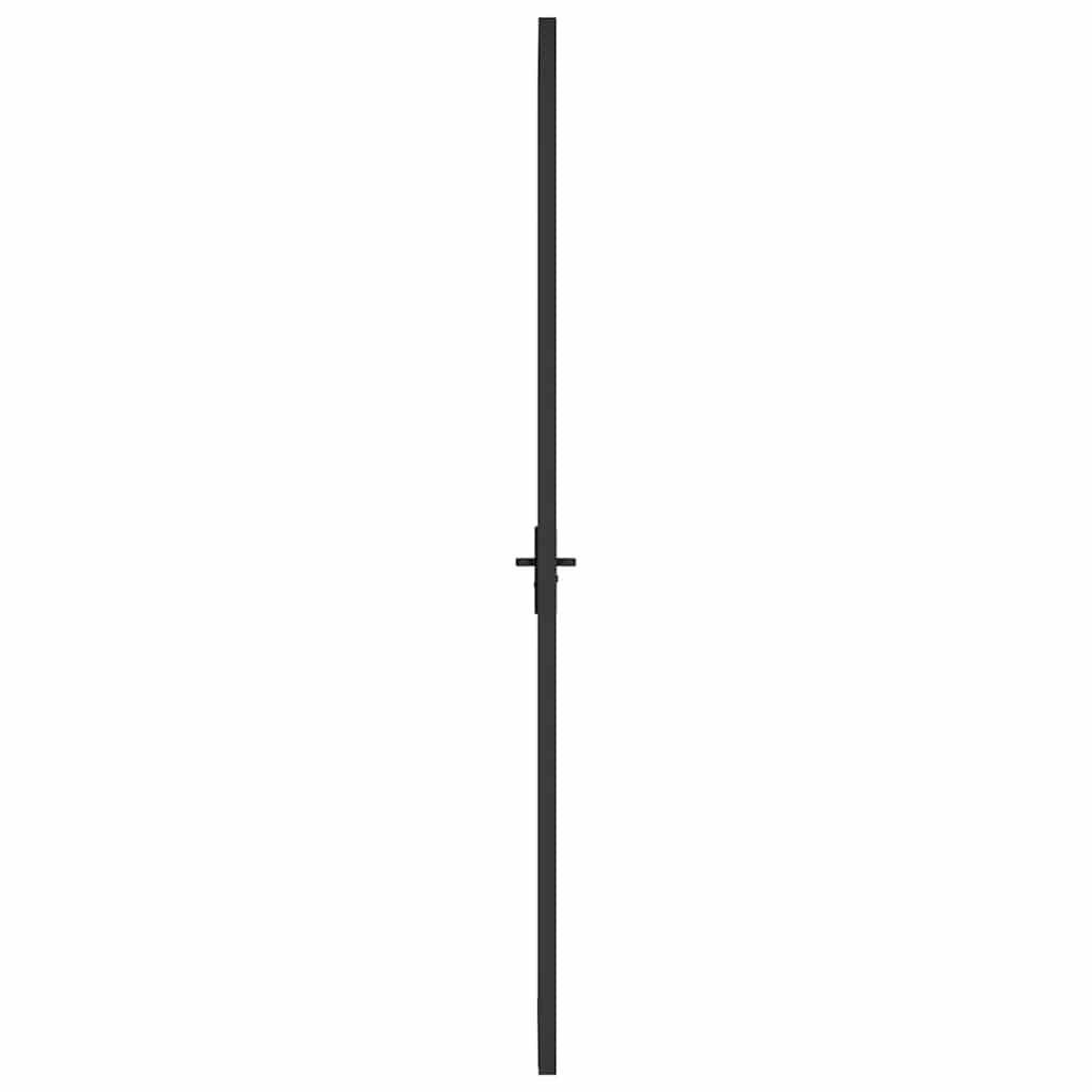vidaXL Innentür 93x201,5 cm Schwarz ESG-Glas und Aluminium