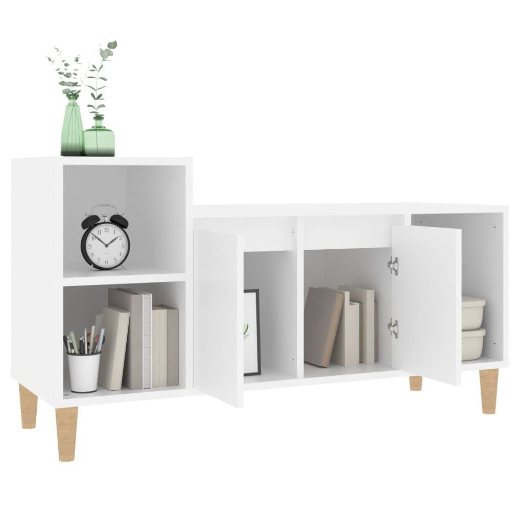vidaXL TV-Schrank Weiß 100x35x55 cm Holzwerkstoff