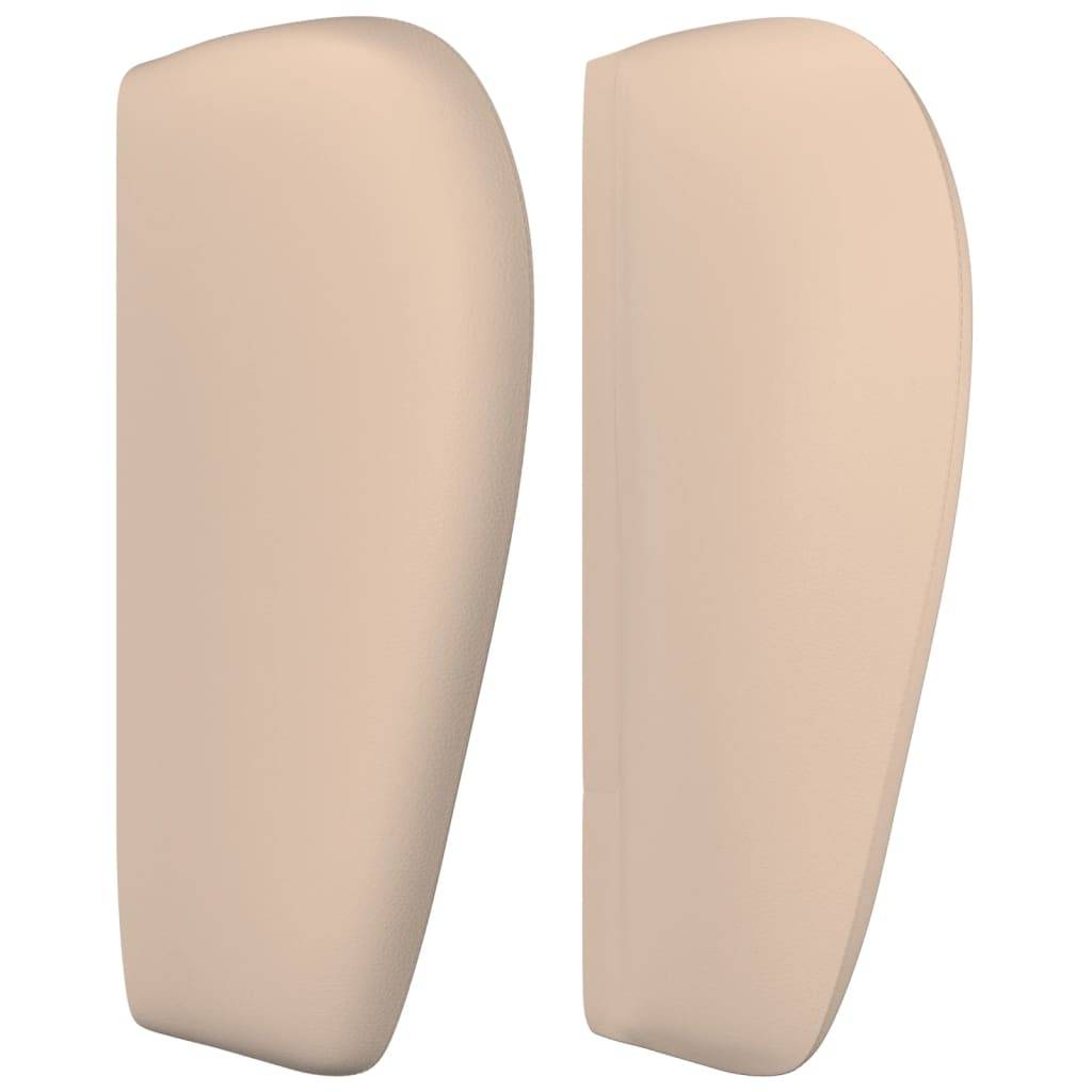 vidaXL Kopfteil mit Ohren Cappuccino-Braun 147x23x78/88 cm Kunstleder