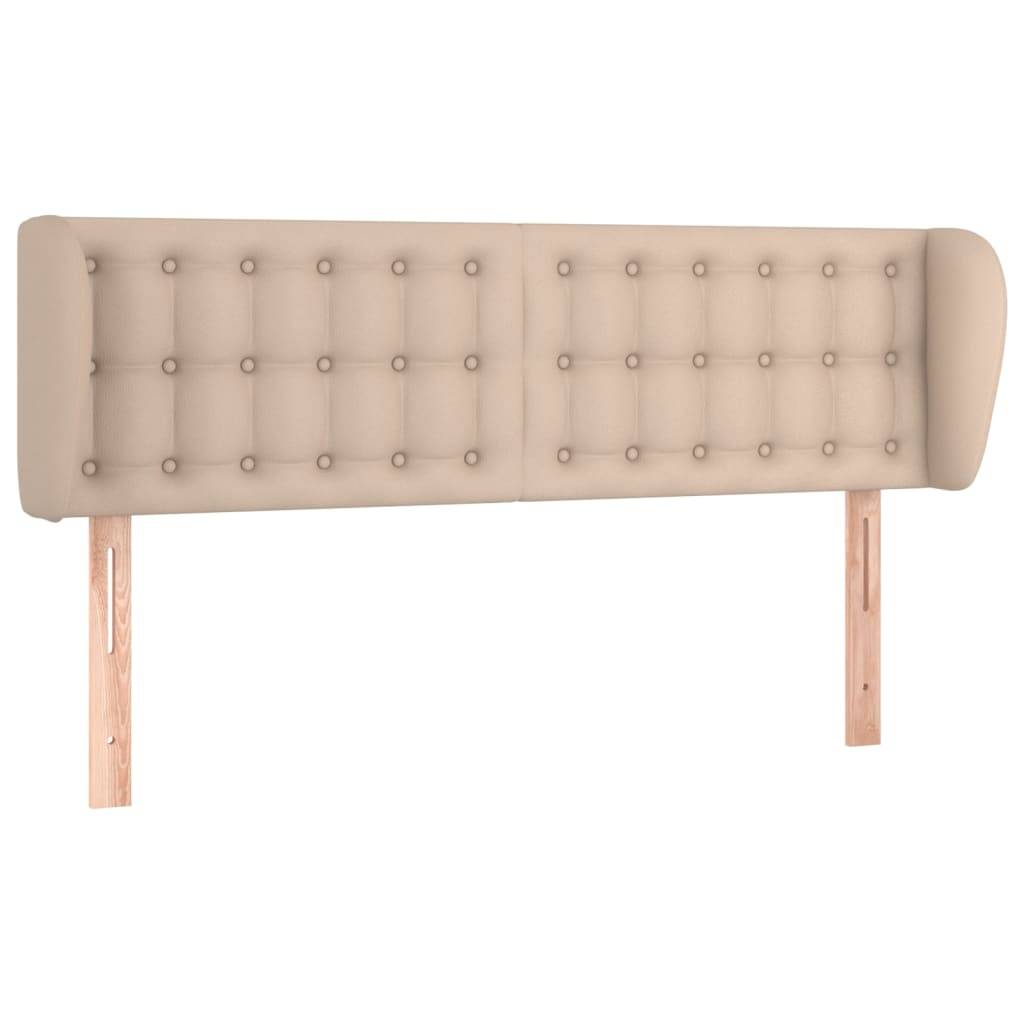 vidaXL Kopfteil mit Ohren Cappuccino-Braun 147x23x78/88 cm Kunstleder