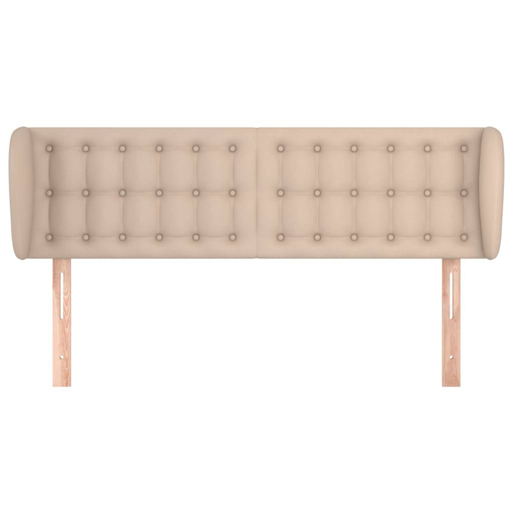 vidaXL Kopfteil mit Ohren Cappuccino-Braun 147x23x78/88 cm Kunstleder