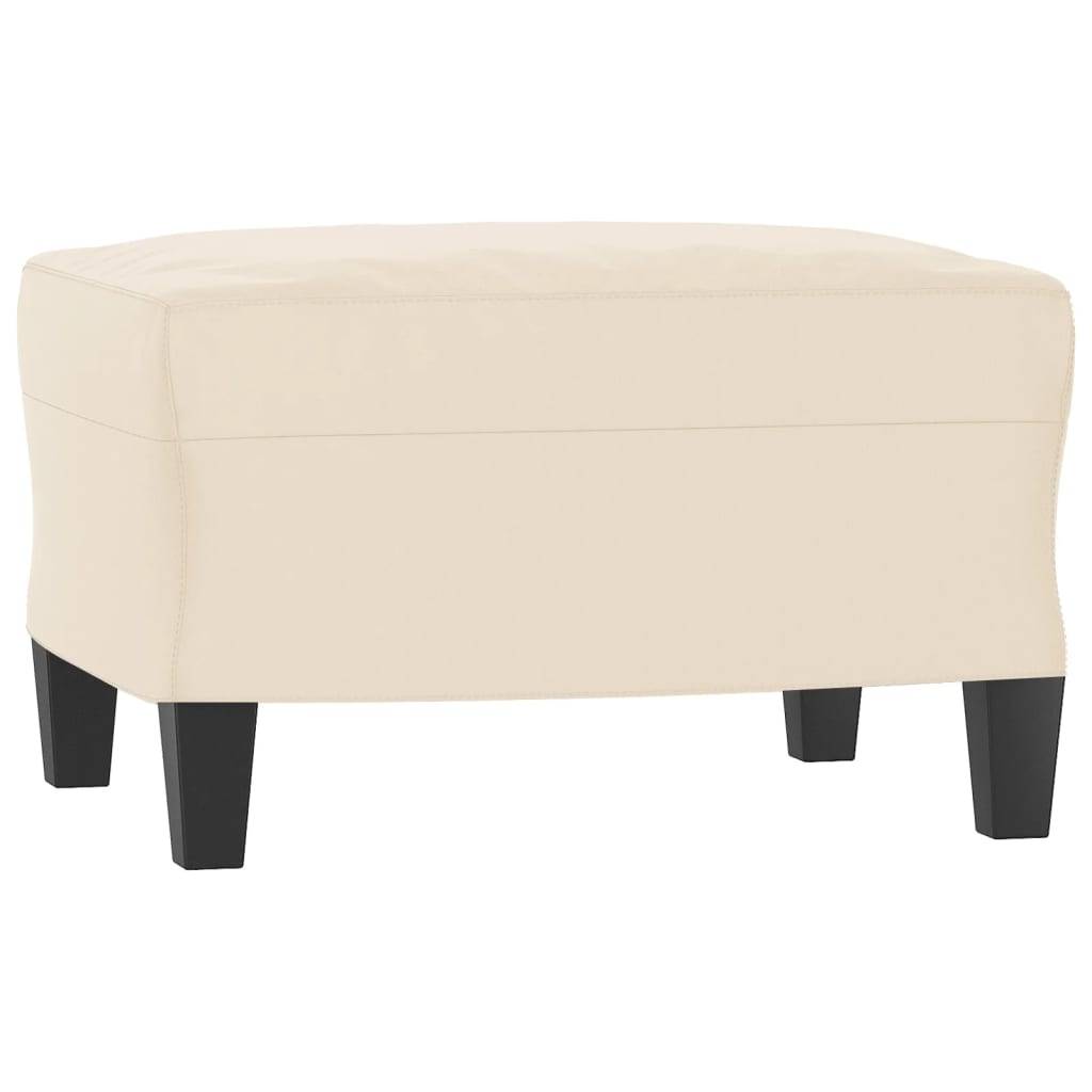 vidaXL Fußhocker Beige 60x50x41 cm Mikrofasergewebe
