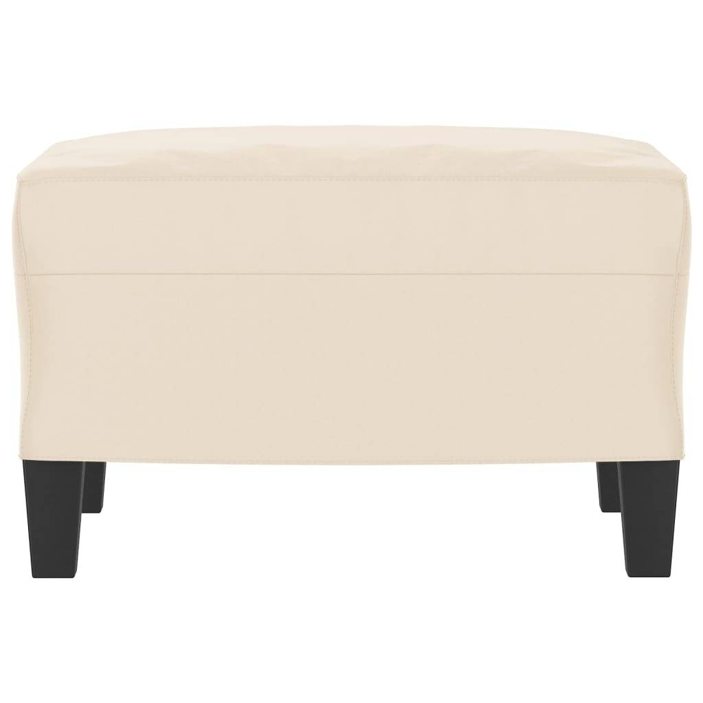 vidaXL Fußhocker Beige 60x50x41 cm Mikrofasergewebe