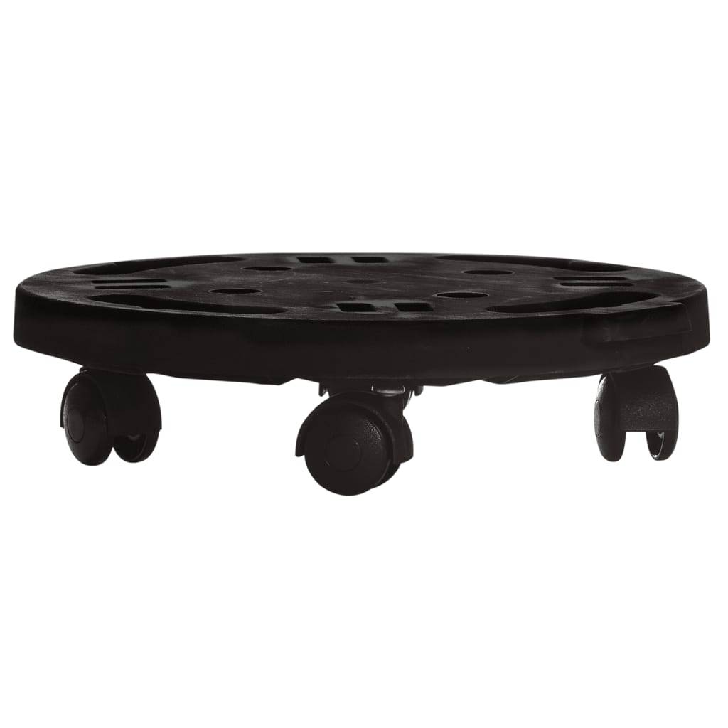 vidaXL Pflanzenroller 5 Stk. 30 cm Durchmesser Schwarz 170 kg