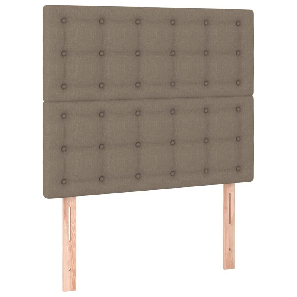 vidaXL LED Kopfteil Taupe 100x5x118/128 cm Stoff