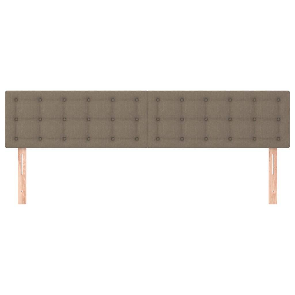 vidaXL Kopfteile 2 Stk. Taupe 100x5x78/88 cm Stoff